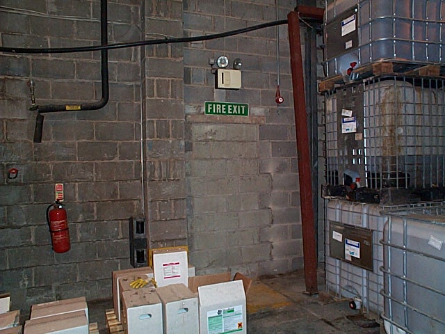 Fire exit bricked up