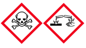 hydrochloric acid warning first aid