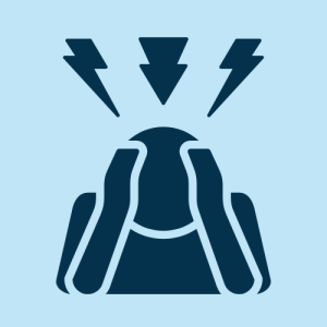 Graphic of person showing signs of stress